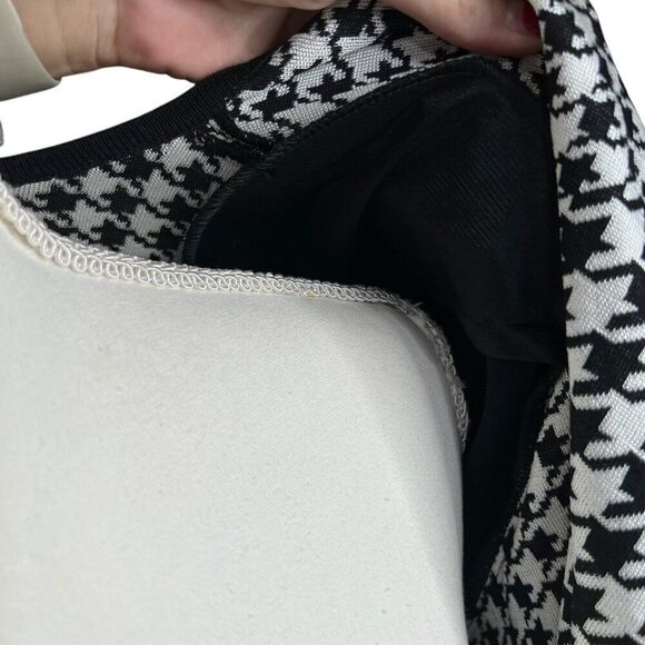 St. John Collection Women's Houndstooth Open Drape Front Cardigan Size Small P - Picture 7 of 8